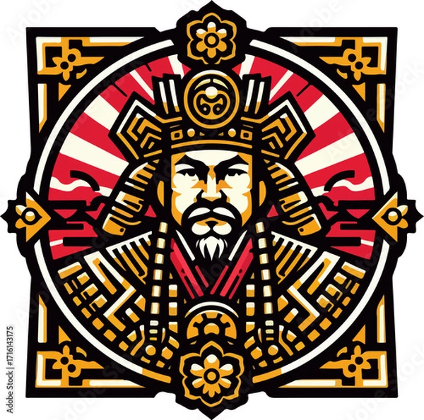 Obraz Illustrator_Vector_Design_icon_logo_symbol_emperor_general_war_leader