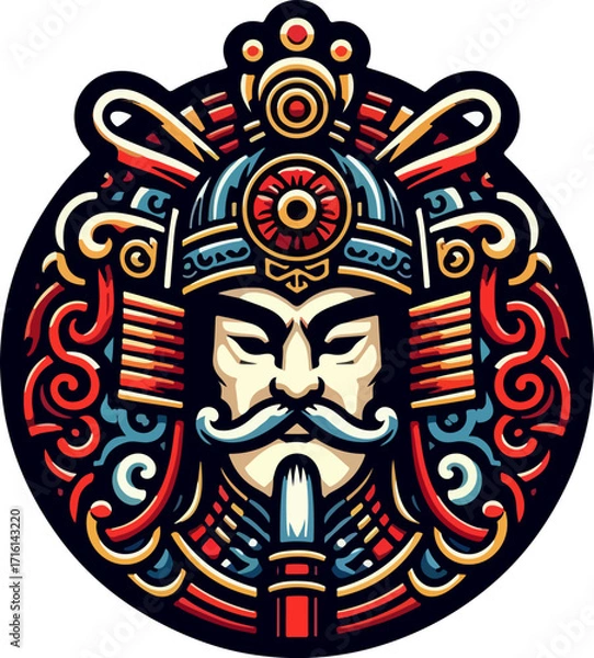 Obraz Illustrator_Vector_Design_icon_logo_symbol_emperor_general_war_leader