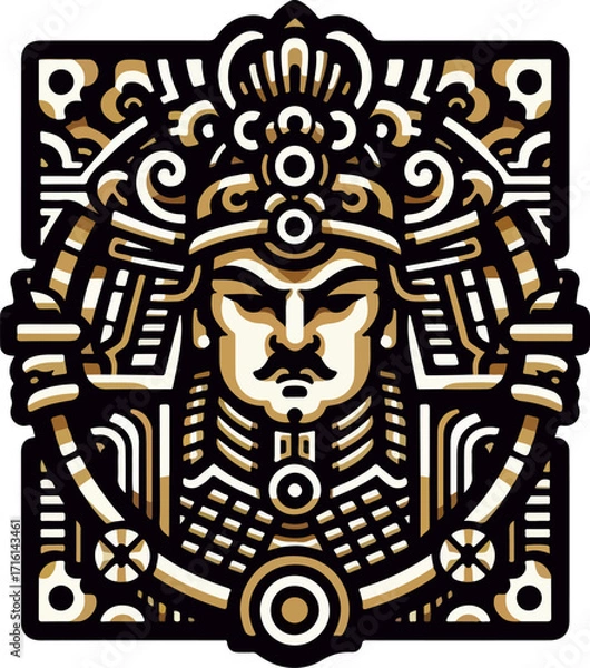 Obraz Illustrator_Vector_Design_icon_logo_symbol_war_general_leader_of_a_thousand