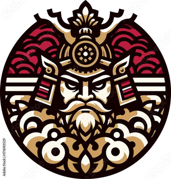 Obraz Illustrator_Vector_Design_icon_logo_symbol_war_general_leader_of_a_thousand