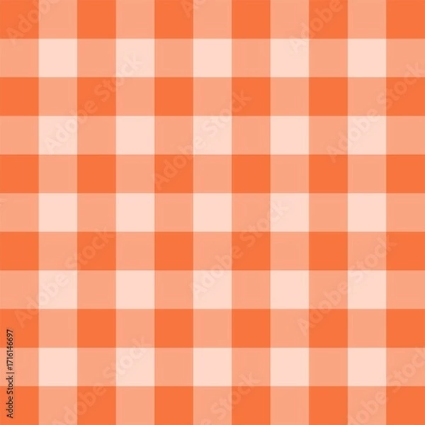 Obraz Orange checkered gingham pattern for background, backdrop and others