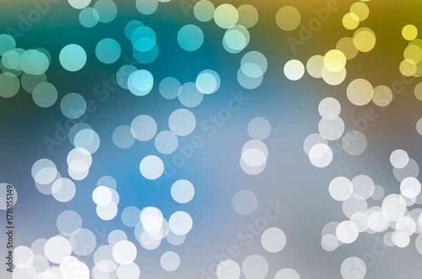 Fototapeta Bokeh gradient abstract blue background with bubbles