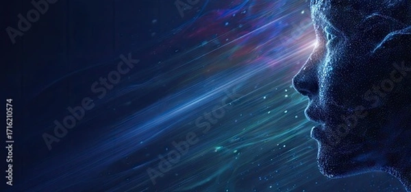 Fototapeta Abstract Cosmic Profile.