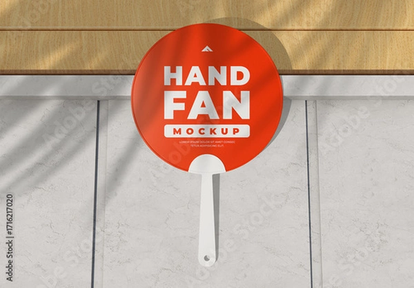 Fototapeta Rounded Hand Fan Mockup