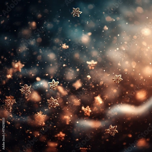Obraz Winter snowflake background