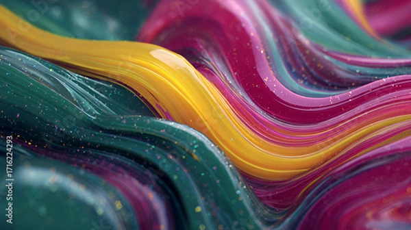 Fototapeta Abstract colorful wave background