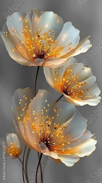 Fototapeta Stunning abstract floral illustration high resolution picture