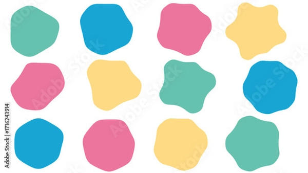 Obraz ふにゃふにゃフレームセット　パステルカラー
Squishy Frame Set - Pastel Colors