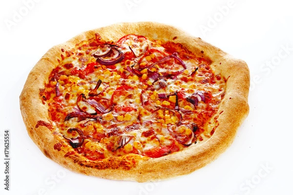 Obraz Pizza on white.