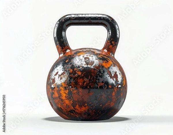 Fototapeta Kettlebell isolated on white 3D Illustration 