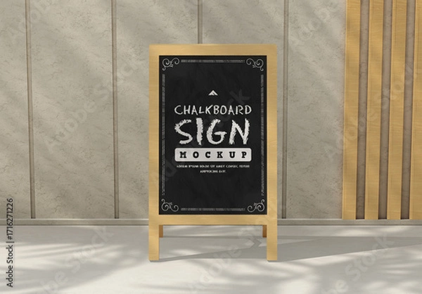 Fototapeta Chalkboard Sign Mockup