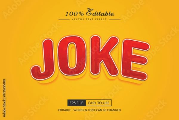 Obraz Red joke editable text effect