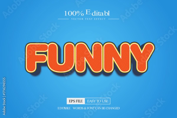 Fototapeta Funny 3d editable text effect