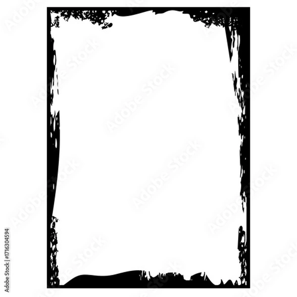 Obraz Distressed Grunge Edges Abstract Border Overlay Texture Design Element