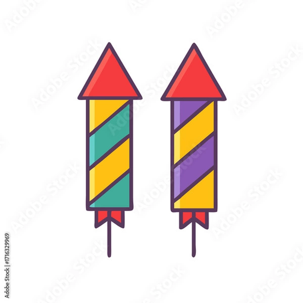 Fototapeta set of colored arrows