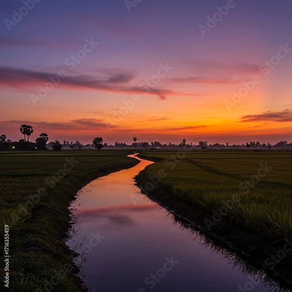 Fototapeta Twilight color sky in sunset time, Background 