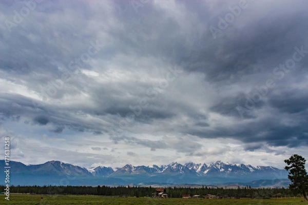 Obraz Majestic and grim mountain range