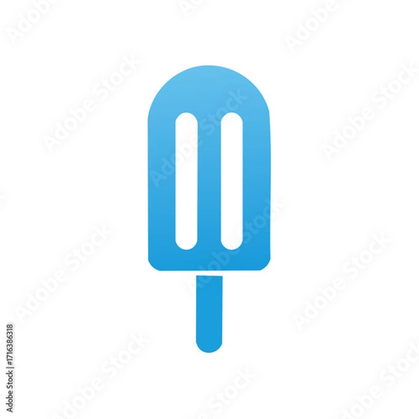 Fototapeta Vivid Gradient Ice Pop Icon Illustration A Simple Summer Treat Graphic Representation