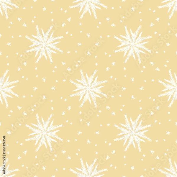 Fototapeta seamless background with stars and snowflake 