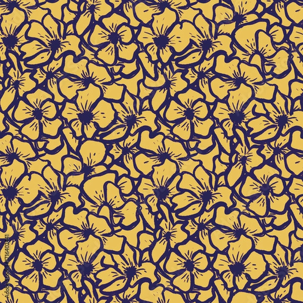 Fototapeta seamless pattern with golden dewdrop