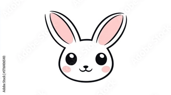 Obraz Cute rabbit face design