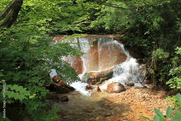 Obraz 小さな赤い滝