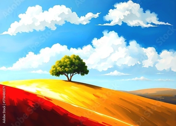 Obraz lonely tree in the field