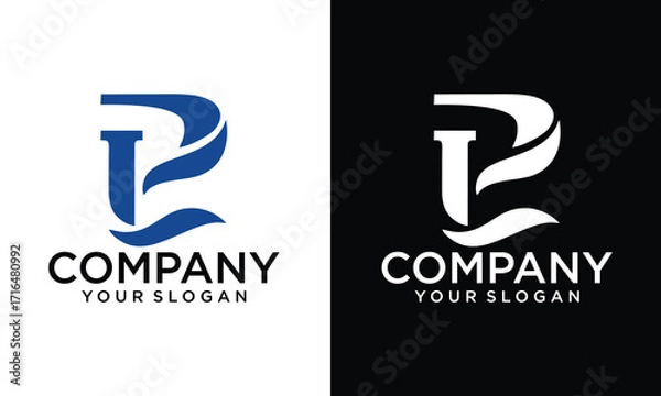 Fototapeta Creative PL Letter Logo Design Template Vector