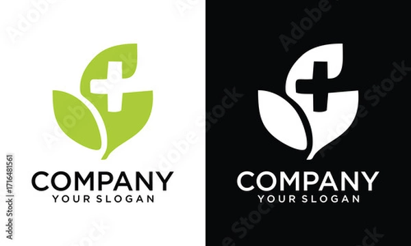Fototapeta Creative Pharmacy Concept Logo Design