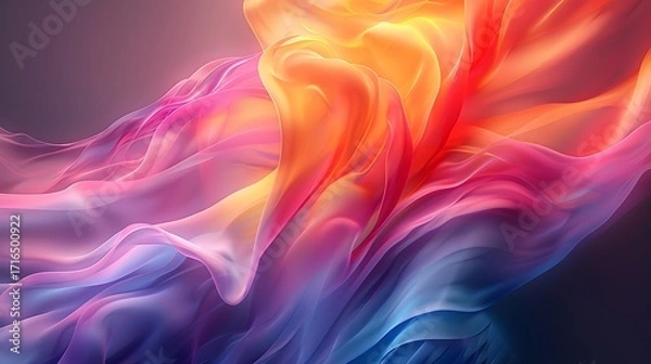 Fototapeta Vibrant abstract colorful waves high resolution picture