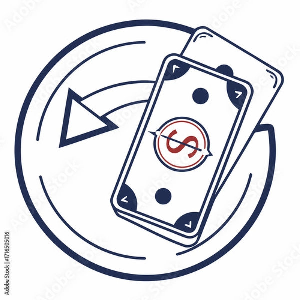 Obraz Money exchange with dollar sign