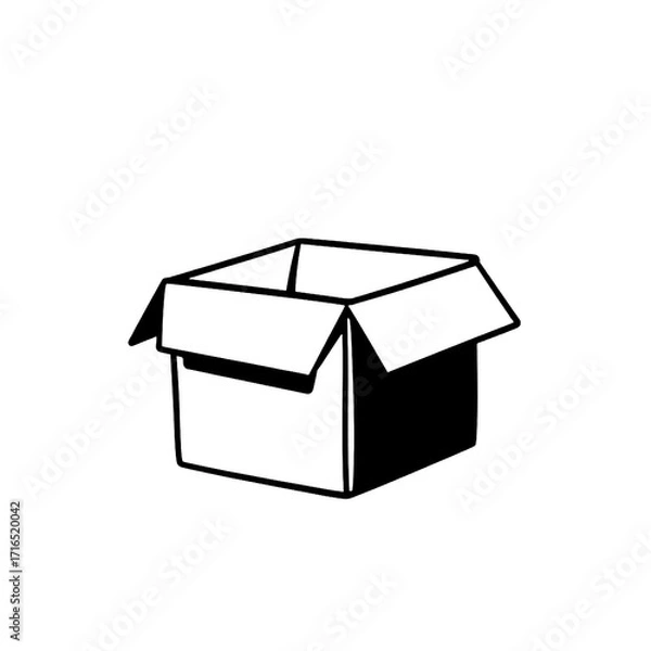 Obraz white box isolated on white