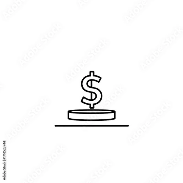 Obraz dollar sign icon