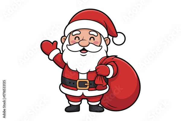 Obraz Santa Claus Cartoon Clipart Bundle