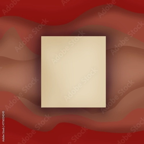 Obraz Abstract Layered Waves with Blank Frame.