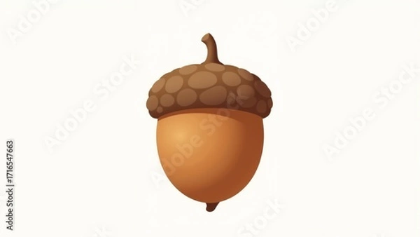 Fototapeta Delightful acorn design showcasing nature's treasures in vibrant digital artistry with a playful twist