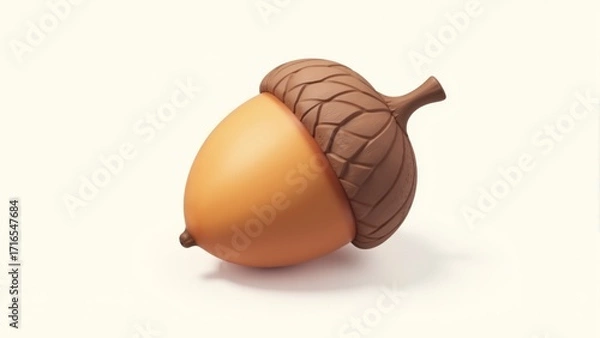 Fototapeta Delightful acorn design showcasing nature's treasures in vibrant digital artistry with a playful twist