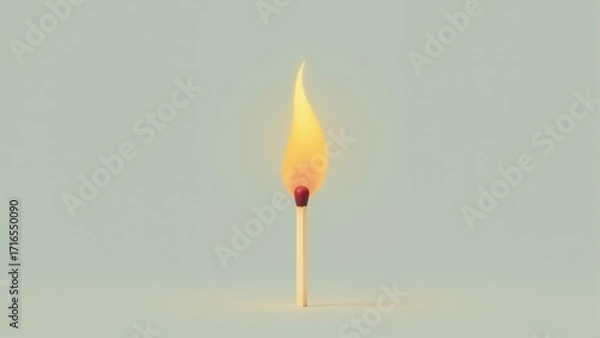 Fototapeta Flickering flame dances softly in the dim glow, illuminating the quiet evening atmosphere with warmth and light