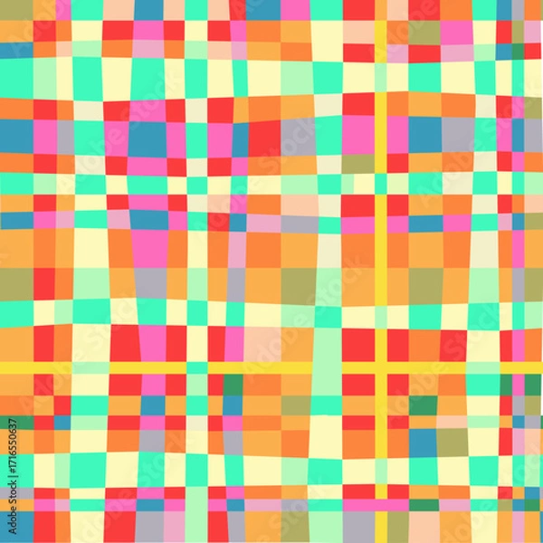Fototapeta Checkered Seamless Pattern