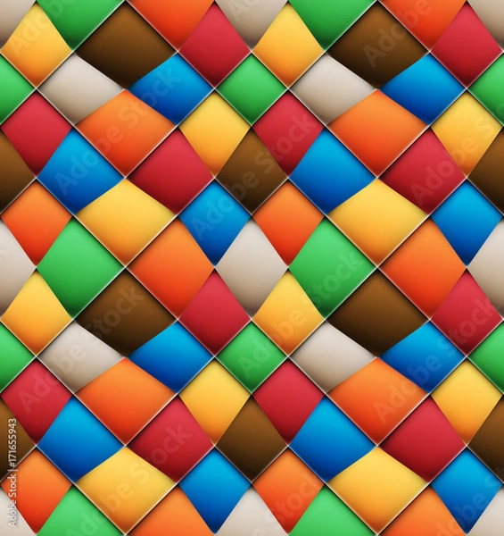 Fototapeta Patchwork motley seamless pattern