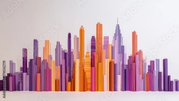 Fototapeta Abstract cityscape illustration