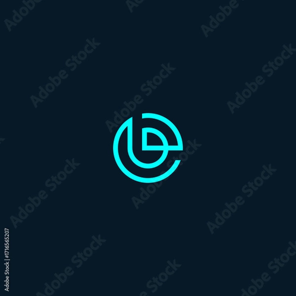 Fototapeta logo b with circle pattern