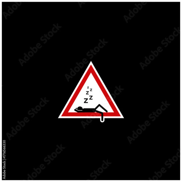 Obraz silhouette symbol of a sleeping person