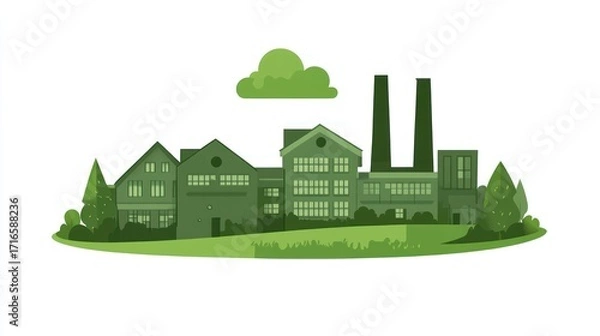 Obraz Green sustainable industrial complex
