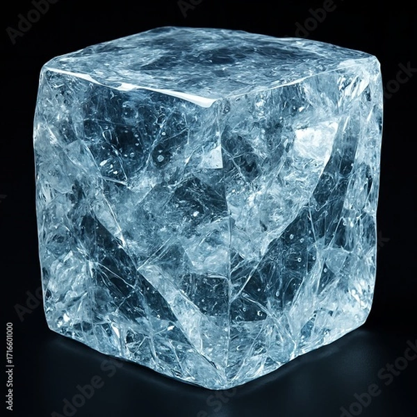 Obraz Massive transparent glacier ice block