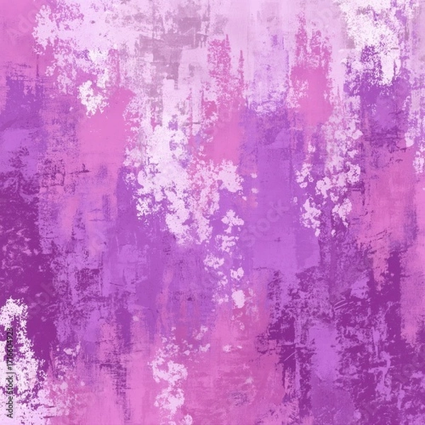 Fototapeta Abstract grunge background with distressed and weathered pink and purple painted wall texture