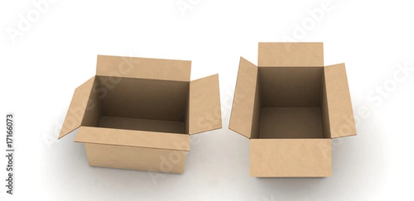 Obraz cardboards - isolated 3d render illustration