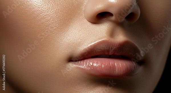 Fototapeta Assortment of makeup products, including eyeshadow palettes, lipsticks, and brushes, exploding with colorful powder on a white background