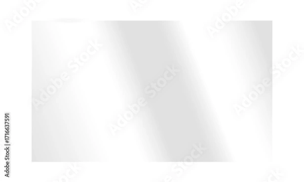 Fototapeta Realistic transparent shiny glossy glass plate panel with light glare reflective surface effect overlay on PNG isolated background rectangle gradient window