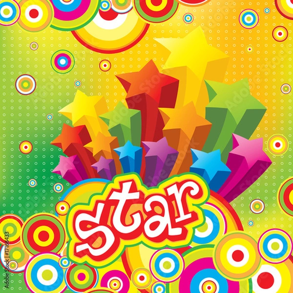 Obraz Vector Funky Stars